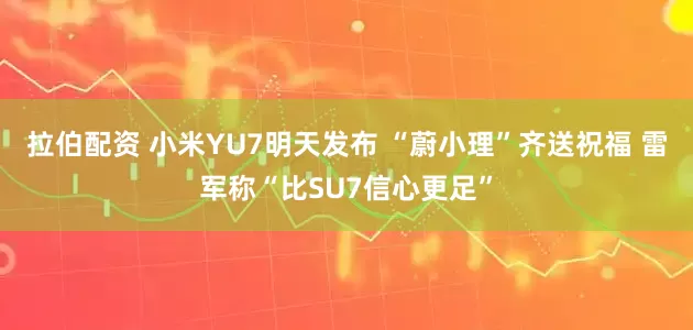 拉伯配资 小米YU7明天发布 “蔚小理”齐送祝福 雷军称“比SU7信心更足”